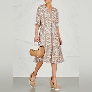 Tory Burch Hicks Pattern Drawstring Dress - size 6